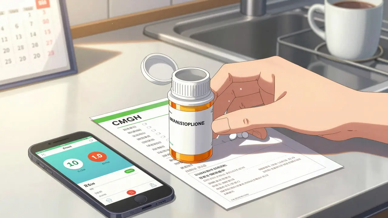 Anime scene showing cheap medication and coupons on table