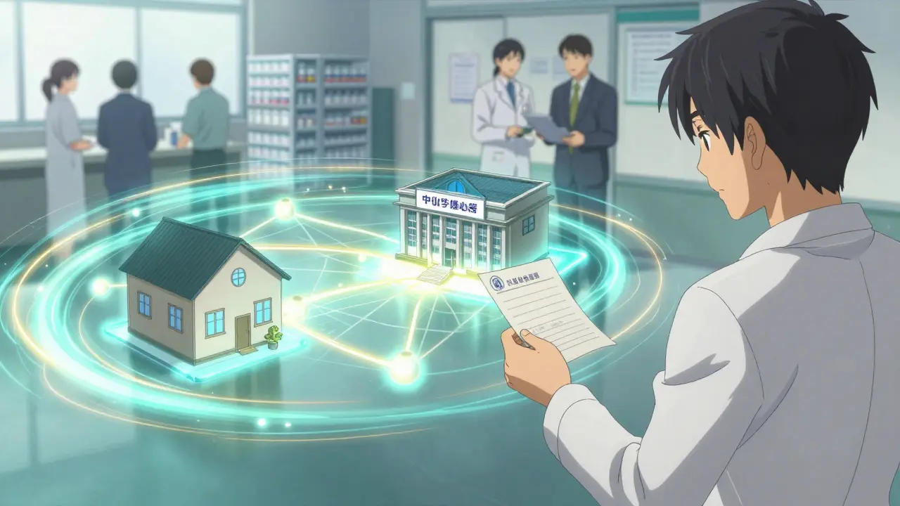 Conceptual art showing fast data flow between consumer and regulators in anime style