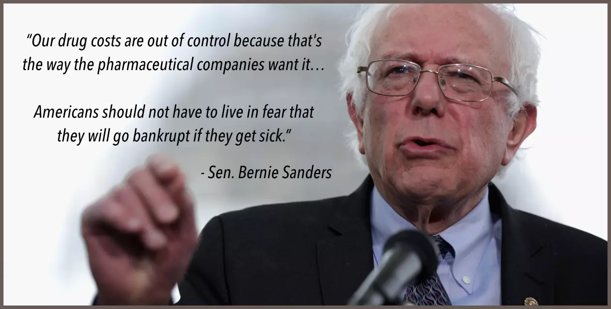 Bernie Sanders - high prescription drug prices