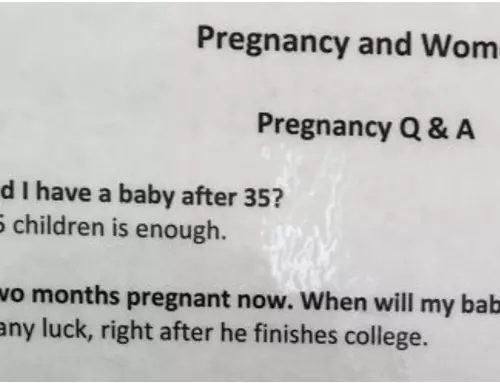 This Brutally Honest Pregnancy FAQ Sign On OBGYN’s Wall Will Make You Laugh